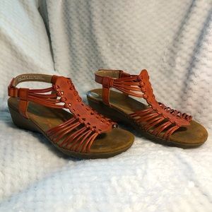Red Leather Sandals